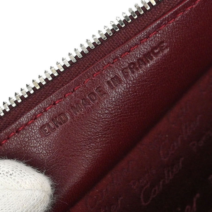Cartier Bordeaux Leather Handbag ELKD 125021