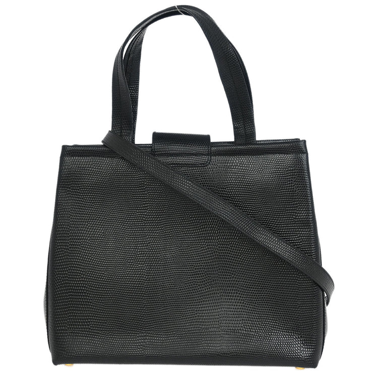 Salvatore Ferragamo Black Vara 2way Handbag AQ-21 8252 125022
