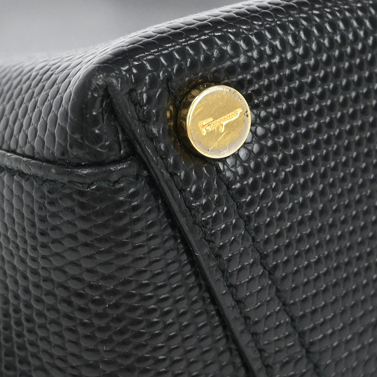 Salvatore Ferragamo Black Vara 2way Handbag AQ-21 8252 125022