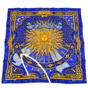 Hermes Scarf Carre 90 Carpe Diem Blue Small Good 125028