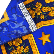 Hermes Scarf Carre 90 Carpe Diem Blue Small Good 125028