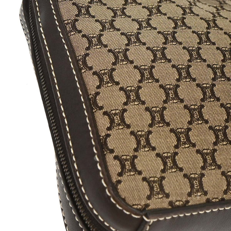 Celine Brown Canvas Macadam Shoulder Bag CE00/23 125047