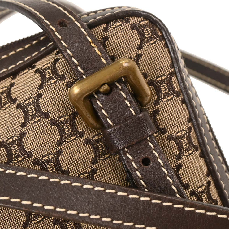 Celine Brown Canvas Macadam Shoulder Bag CE00/23 125047