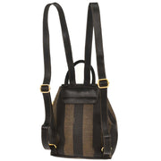 Fendi Brown Black PVC Pequin Backpack 125051
