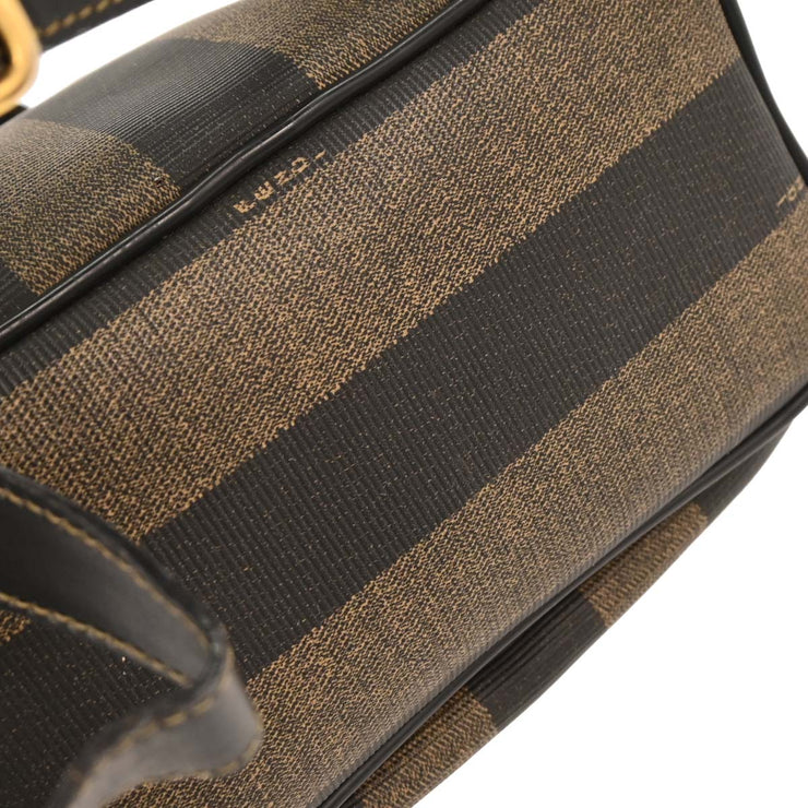 Fendi Brown Black PVC Pequin Backpack 125051