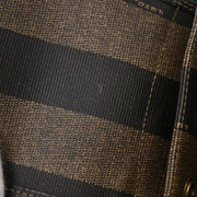 Fendi Brown Black PVC Pequin Backpack 125051