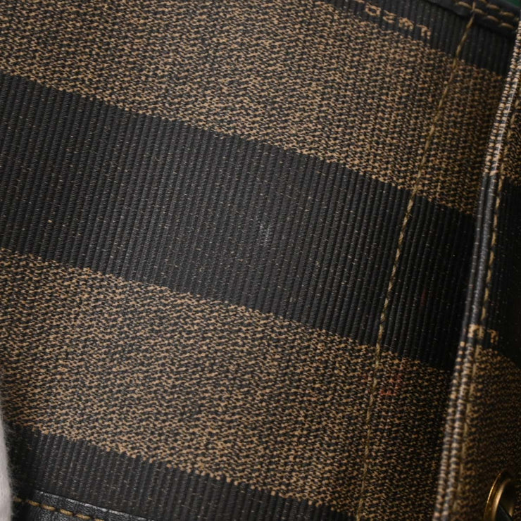Fendi Brown Black PVC Pequin Backpack 125051