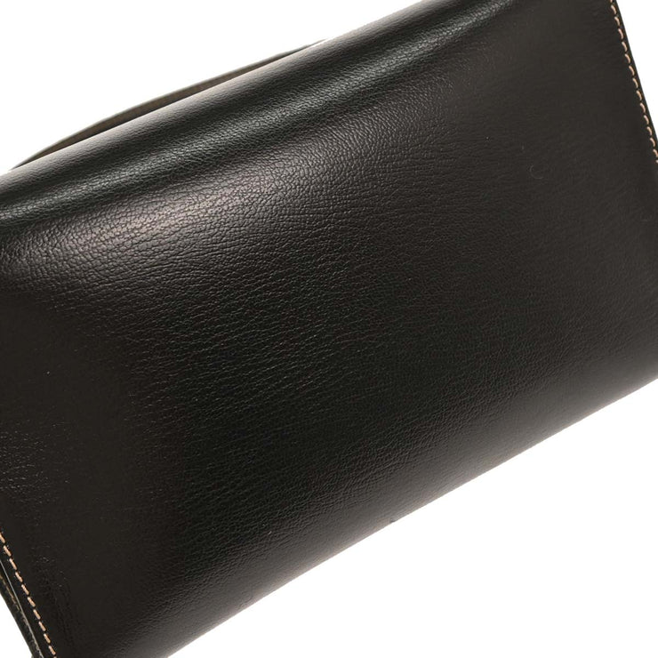 Loewe Black Brown Leather Velazquez Shoulder Bag 125053