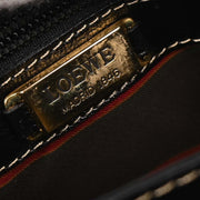 Loewe Black Brown Leather Velazquez Shoulder Bag 125053