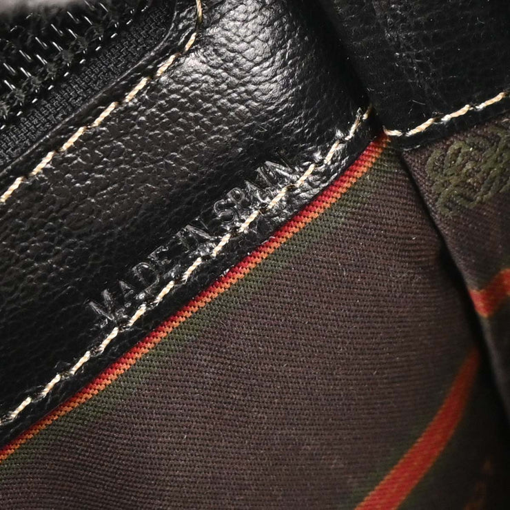 Loewe Black Brown Leather Velazquez Shoulder Bag 125053