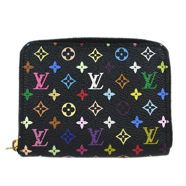 Louis Vuitton Black Multicolor Zippy Coin Purse Wallet M60268 TS1111 125054