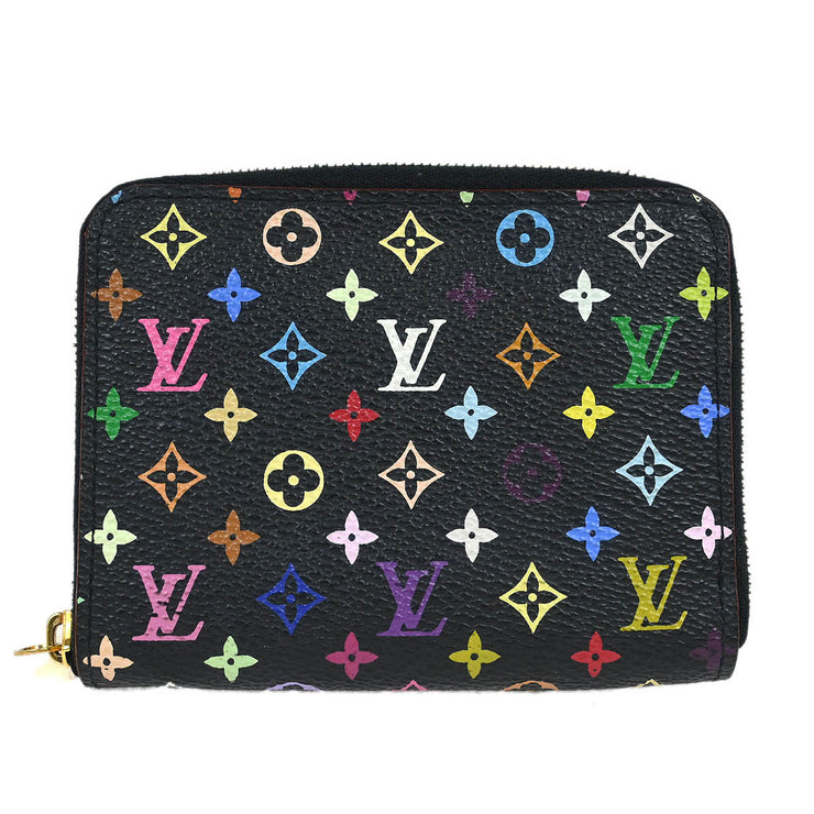 Louis Vuitton Black Multicolor Zippy Coin Purse Wallet M60268 TS1111 125054