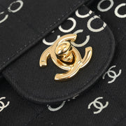 Chanel Black Canvas COCO East West Choco Bar Shoulder Bag 125063