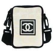 Chanel White Nylon Travel Line Shoulder Bag 125065