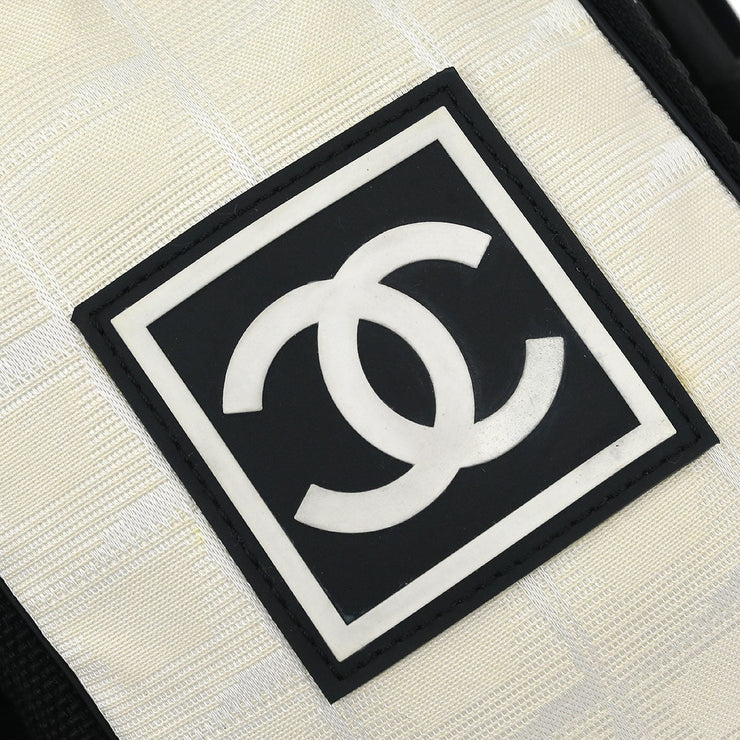 Chanel White Nylon Travel Line Shoulder Bag 125065