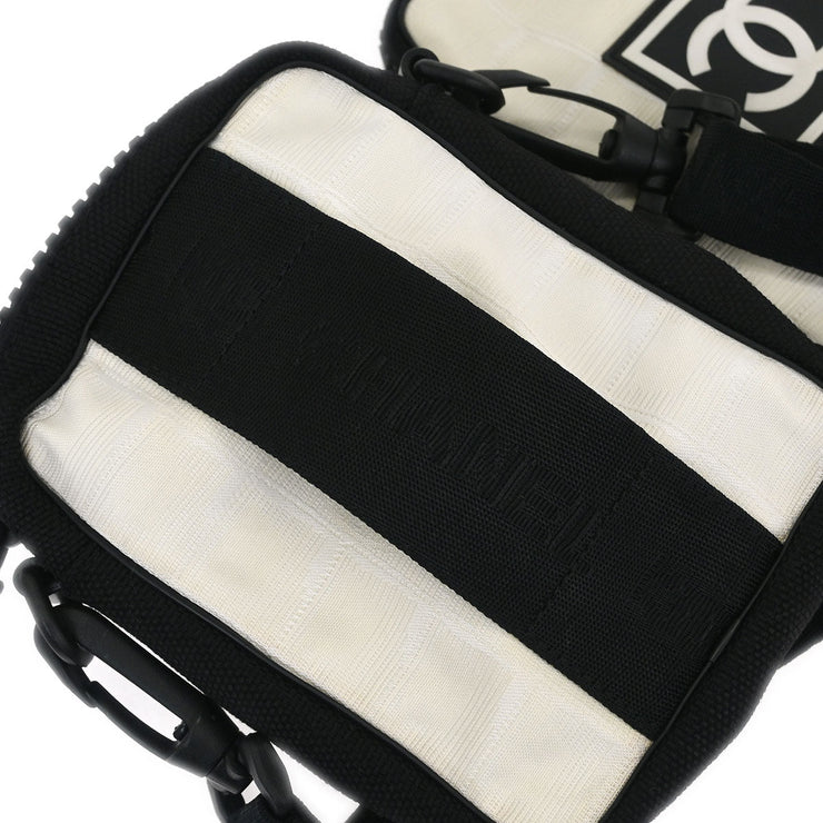 Chanel White Nylon Travel Line Shoulder Bag 125065
