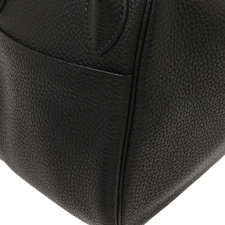 Hermes Black Taurillon Clemence Lindy 26 Shoulder Bag X CT 002 MC 125071