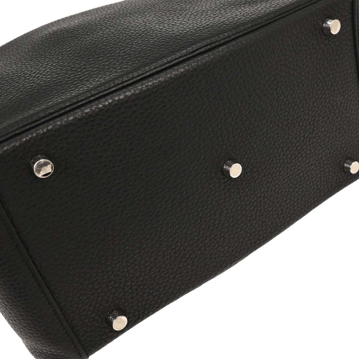 Hermes Black Taurillon Clemence Lindy 26 Shoulder Bag X CT 002 MC 125071