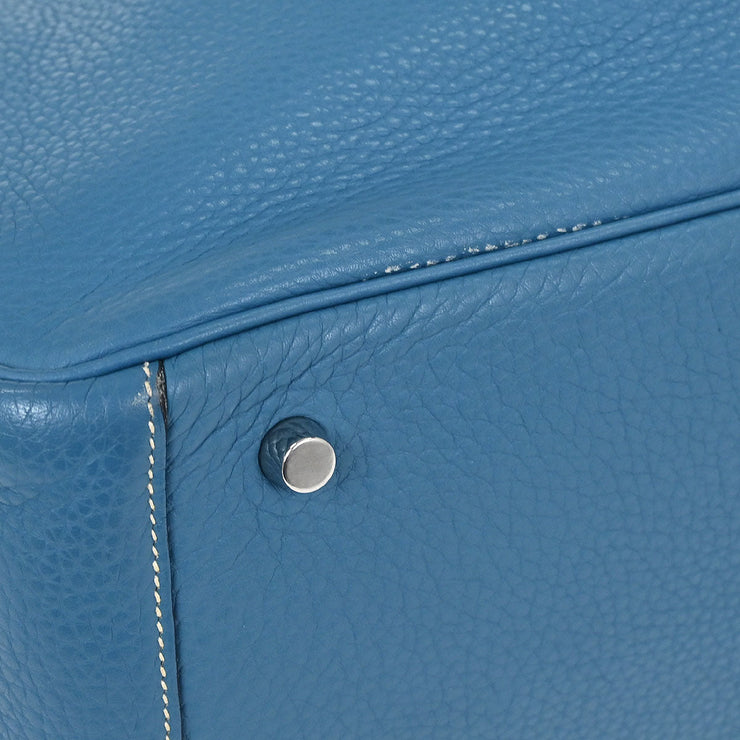 Hermes Blue Jean Taurillon Clemence Lindy 34 Shoulder Bag 109A Square:Q 125072