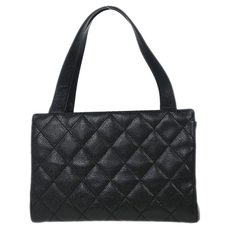 Chanel Black Calfskin Tote Handbag 125073
