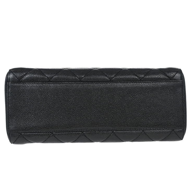 Chanel Black Calfskin Tote Handbag 125073