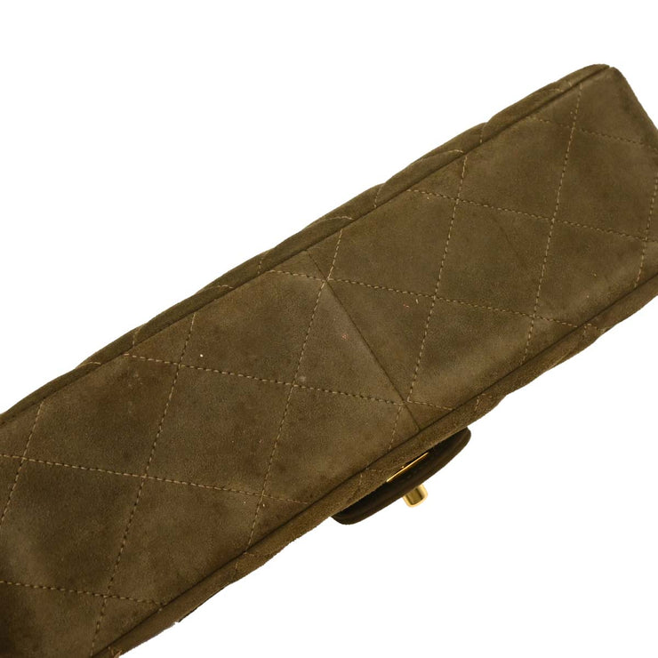 Chanel Brown Suede Shoulder Bag 125074