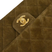 Chanel Brown Suede Shoulder Bag 125074