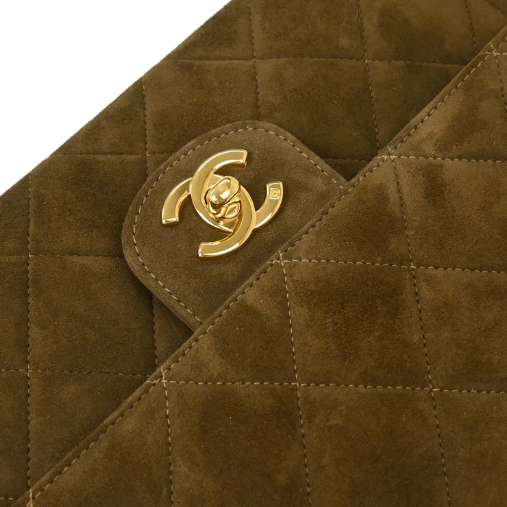 Chanel Brown Suede Shoulder Bag 125074