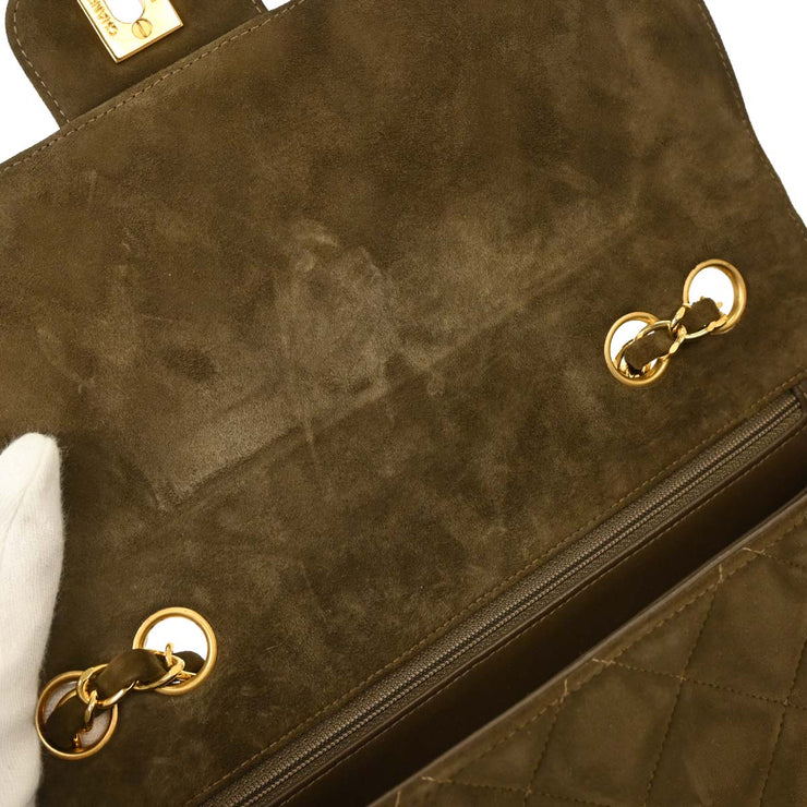 Chanel Brown Suede Shoulder Bag 125074
