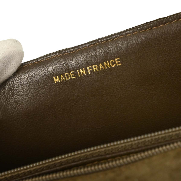 Chanel Brown Suede Shoulder Bag 125074