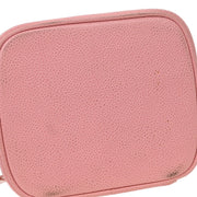 Chanel Pink Calfskin Timeless Vanity Handbag 125077