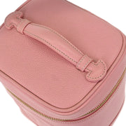 Chanel Pink Calfskin Timeless Vanity Handbag 125077