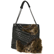 Chanel  Black Calfskin Mademoiselle Lock Shoulder Bag 125078