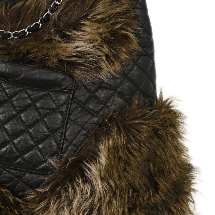 Chanel  Black Calfskin Mademoiselle Lock Shoulder Bag 125078