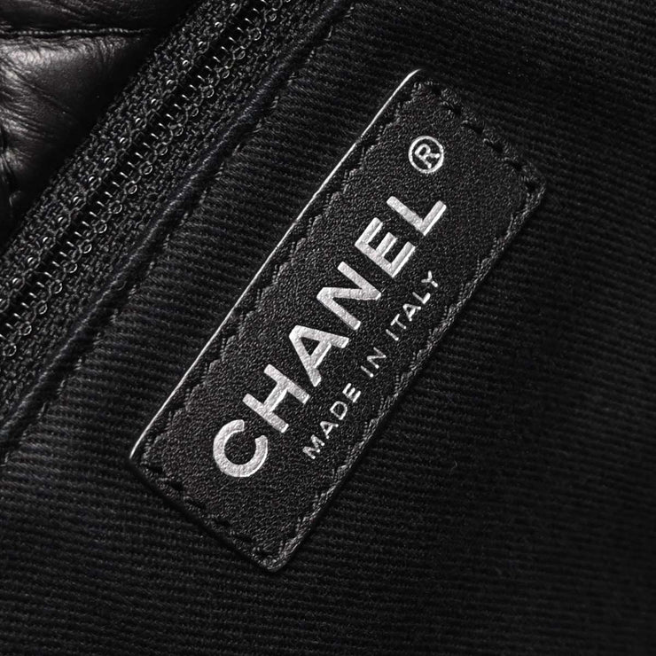 Chanel  Black Calfskin Mademoiselle Lock Shoulder Bag 125078