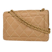 Chanel Beige Calfskin Shoulder Bag 125080