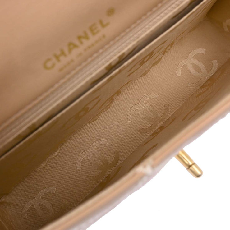 Chanel Beige Calfskin Shoulder Bag 125080