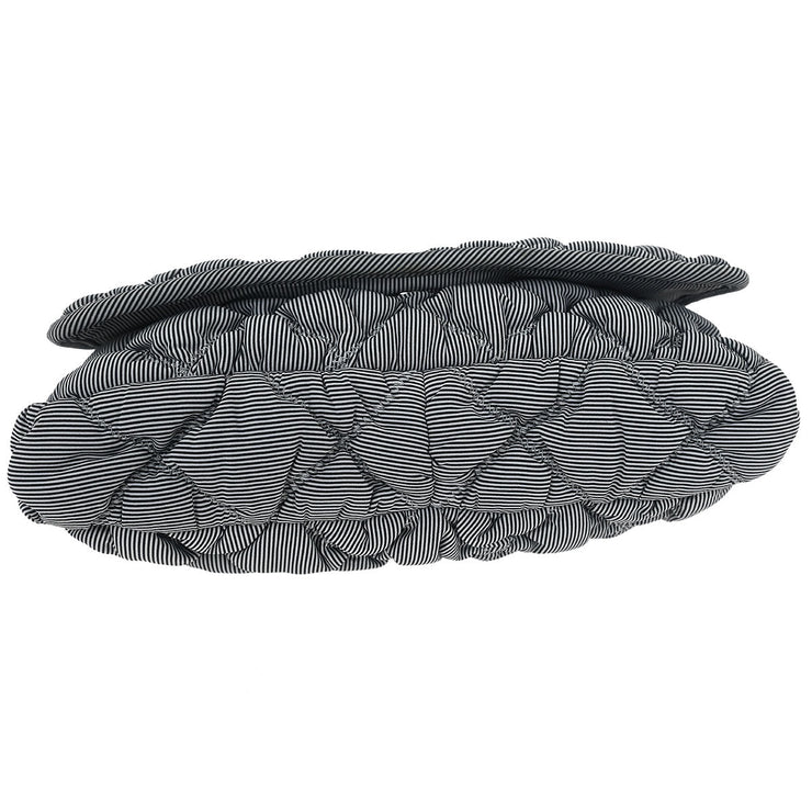 Chanel Black Nylon Bubble Quilt Handbag 125081