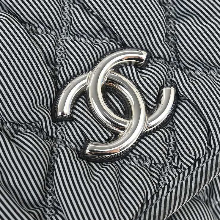 Chanel Black Nylon Bubble Quilt Handbag 125081