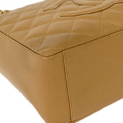 Chanel Beige Calfskin Petite Shopping Tote PST Chain Handbag 125082