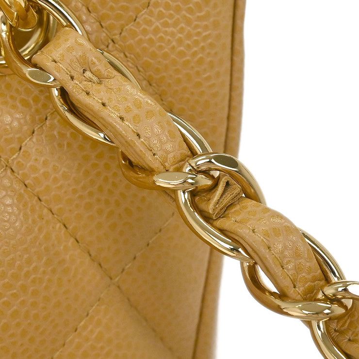 Chanel Beige Calfskin Petite Shopping Tote PST Chain Handbag 125082