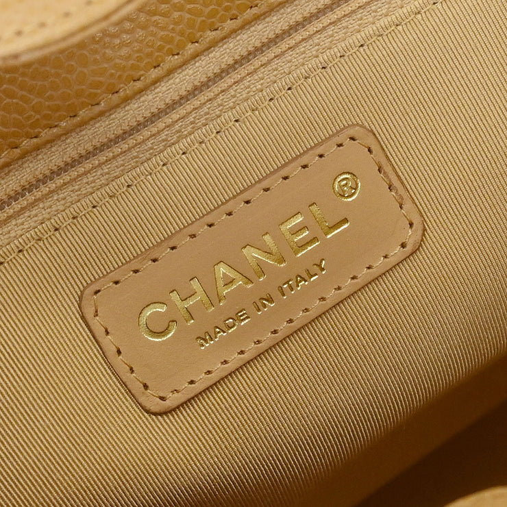 Chanel Beige Calfskin Petite Shopping Tote PST Chain Handbag 125082