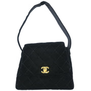 Chanel Black Velvet Handbag 125084