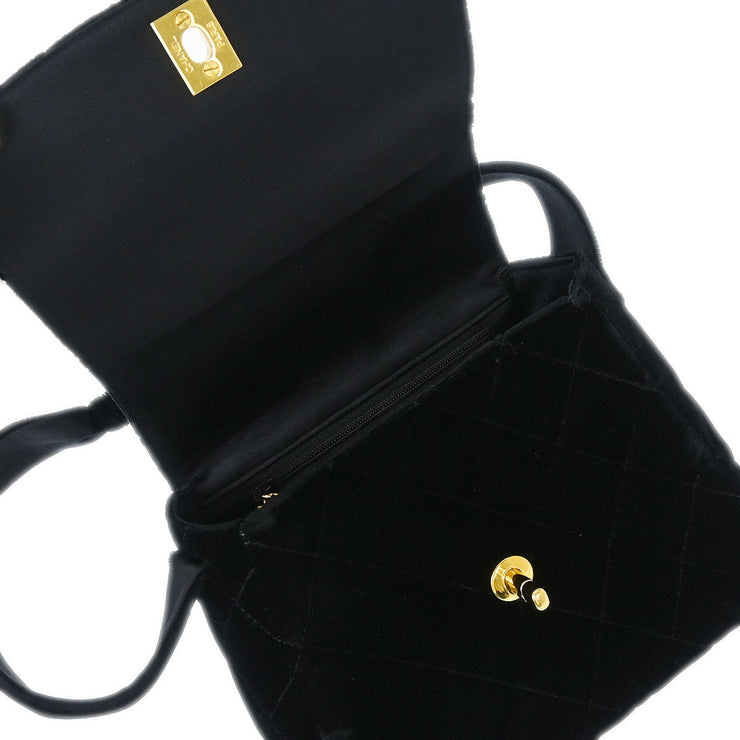 Chanel Black Velvet Handbag 125084
