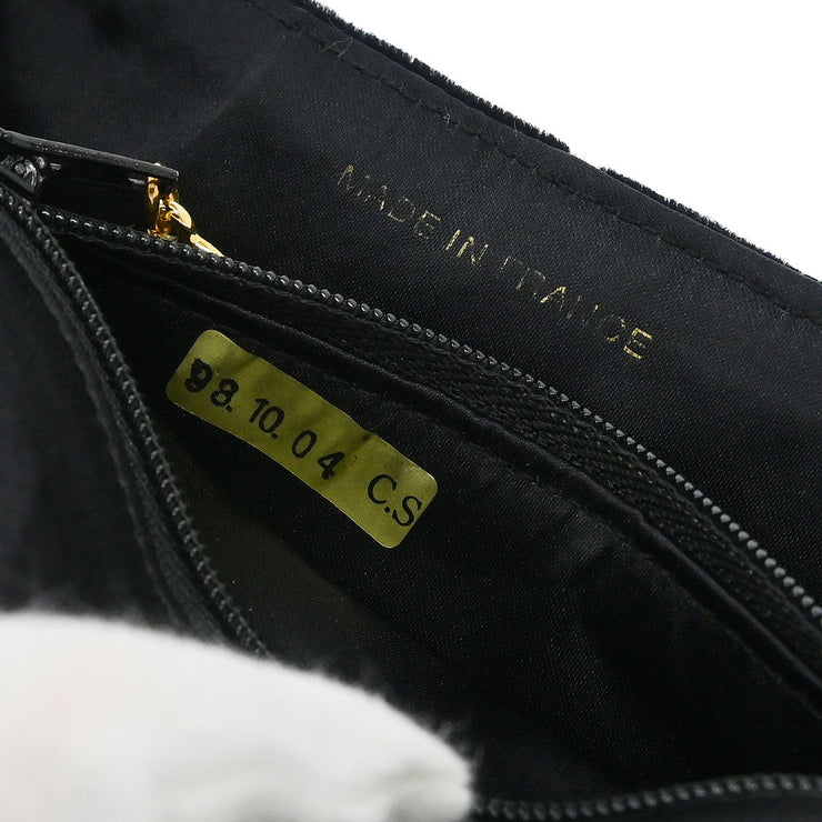 Chanel Black Velvet Handbag 125084