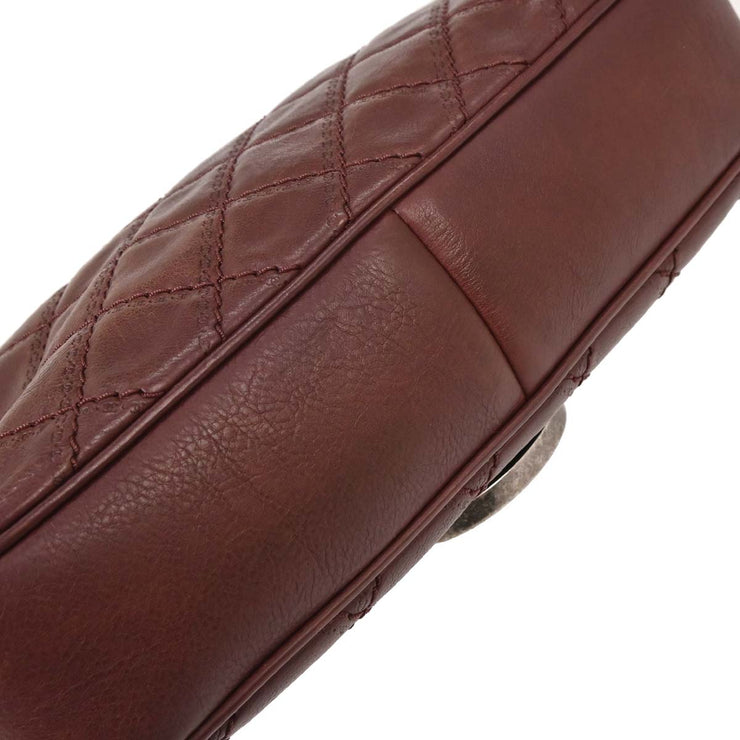 Chanel Bordeaux Calfskin Paris-Edinburgh Coco Sporran Flap Bag 125085