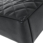 Chanel Black Calfskin Petite Shopping Tote PST Chain Handbag 125086