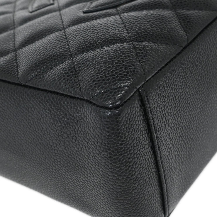 Chanel Black Calfskin Petite Shopping Tote PST Chain Handbag 125086