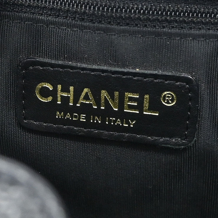 Chanel Black Calfskin Petite Shopping Tote PST Chain Handbag 125086