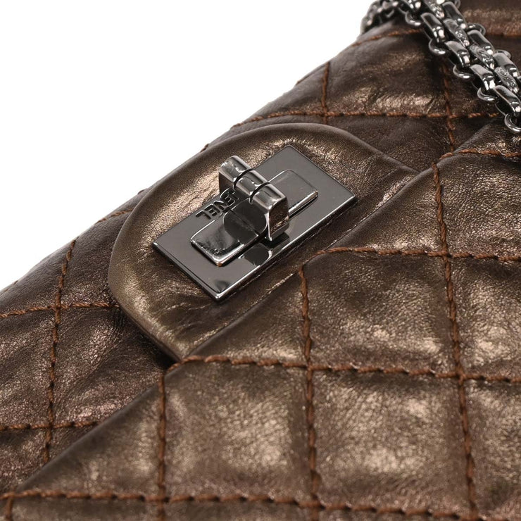Chanel Bronze Calfskin 2.55 Classic Double Flap Bag 125087
